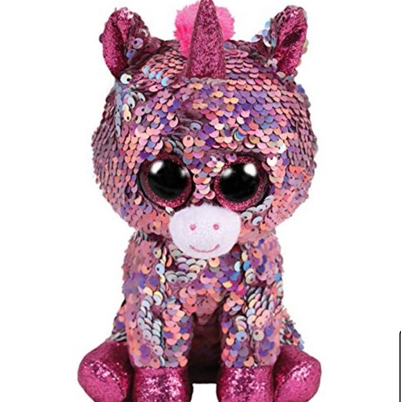 Ty Flippables™ Sparkle Pink Sequin Unicorn, Regula - Picture 1 of 11